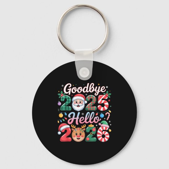 Chaveiro Goodbye 2025 Hello 2026 Christmas New Year Gift  (Frente)