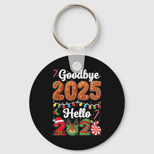 Chaveiro Goodbye 2025 Hello 2026 Happy New Year's Eve Chris (Frente)
