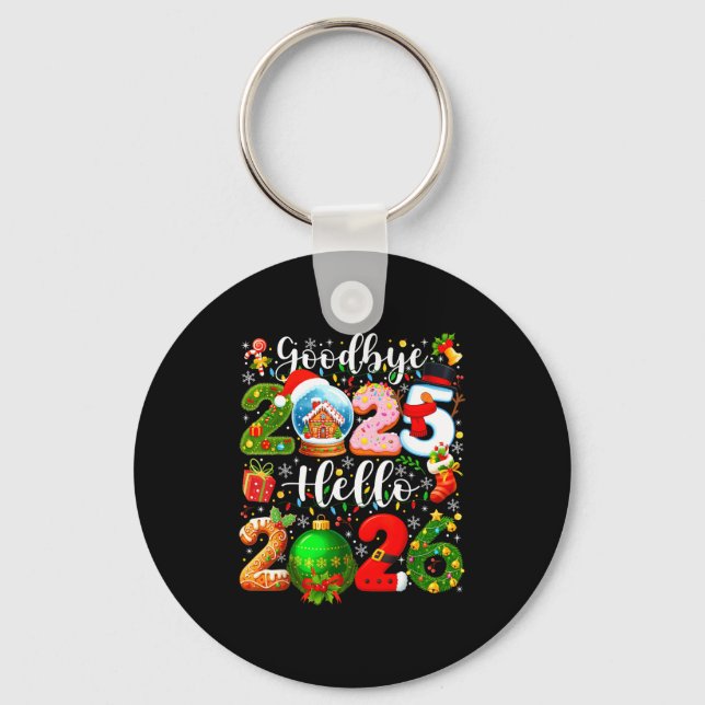 Chaveiro Goodbye 2025 Hello 2026 Happy New Year's Eve Chris (Frente)
