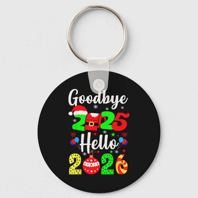 Chaveiro Goodbye 2025 Hello 2026 Happy New Year's Eve Chris (Frente)