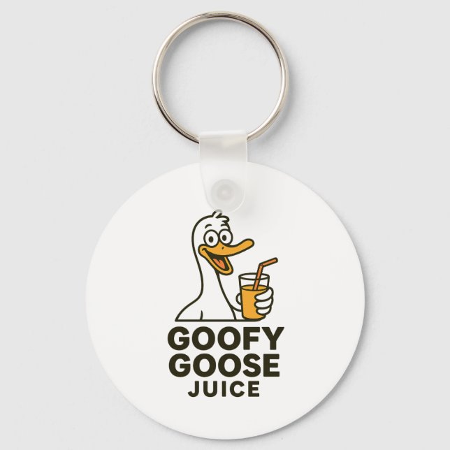 Chaveiro Goofy Goose Juice – Playful & Quirky Designs for F (Frente)