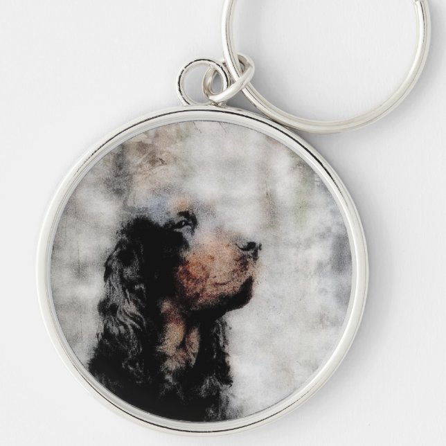 Chaveiro Gordon Setter Grunge Key Chain (Frente)