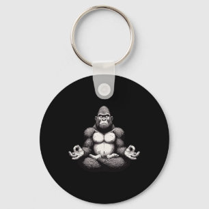 Chaveiro Gorila de Meditação Pose de Yoga Animal Relaxante