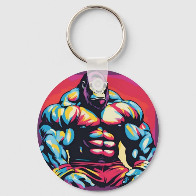 Chaveiro Gorilla Bodybuilder Lifter Pop (Frente)