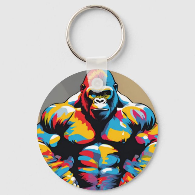 Chaveiro Gorilla Bodybuilder Wefter Pop Cartoon (Frente)