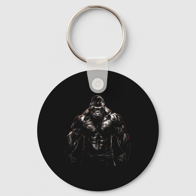 Chaveiro Gorilla Monkey Gym Wear Bodybuilding Workout Motiv (Frente)