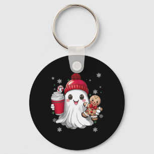 Chaveiro Gorrito Fantasma Retro Natal Festa de Natal Xmas C