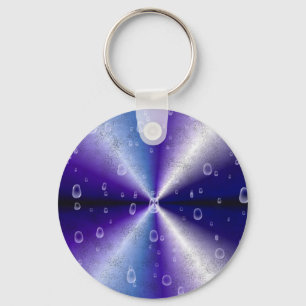Chaveiro Gotas de chuva no arco-íris roxo