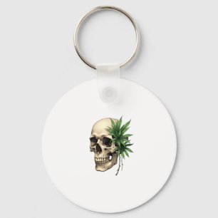 Chaveiro Gótico estético Grunge Caveira Monstera Tropical F