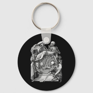 Chaveiro Gótico Vintage Esqueleto Engrenando Memento Mori H
