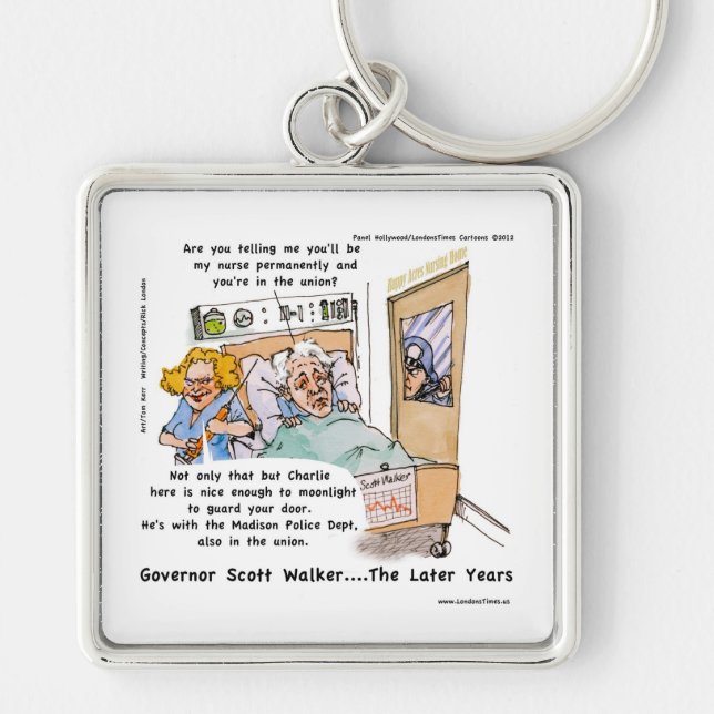 Chaveiro Gov Scott Walker Engraçado Camisetas Satíricas De  (Frente)