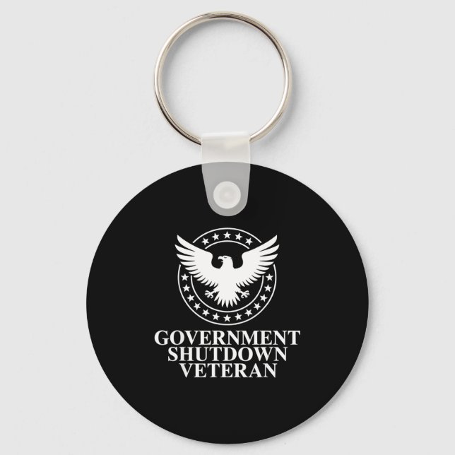 Chaveiro Government Shutdown Veteran Eagle Patriotic Litica (Frente)