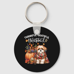 Chaveiro Graças Grata Bênção Shih Tzu Cachorro Queda Y