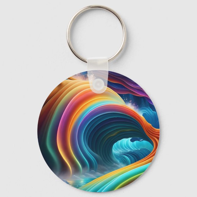Chaveiro Graceful Bright Rainbow Waterfall (Frente)