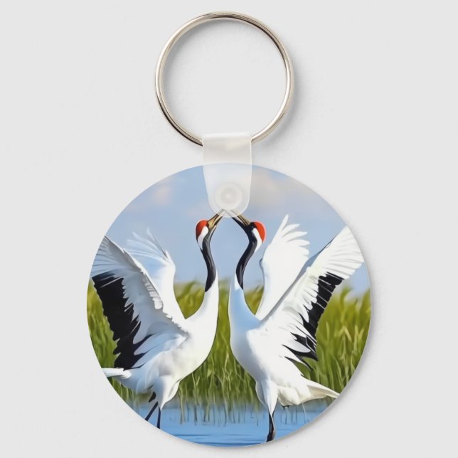 Chaveiro Graceful Dance of Red-Crowned Cranes (Frente)