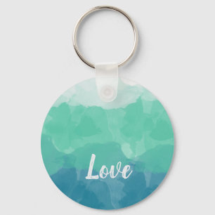 Chaveiro Gradação de Amor com Azul Turquesa e Neo Mint