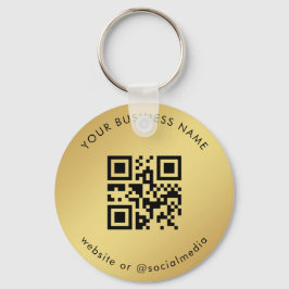 Chaveiro Gradação Dourada Verificação de Código Qr de Sua E