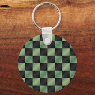 Chaveiro Gradiente Preto Verde Azul Moderno Verificado