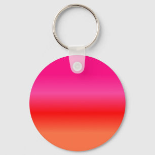Chaveiro Gradiente rosa, vermelho e laranja