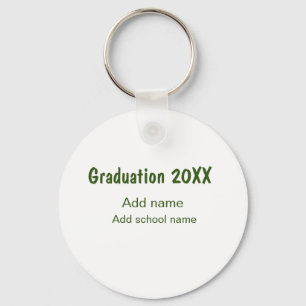 Chaveiro Graduação 20XX acrescentar nome de ano escola verd