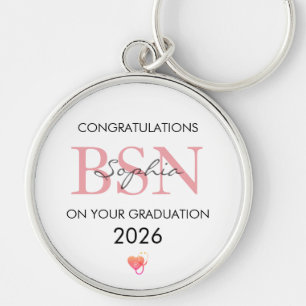 Chaveiro Graduação BSN Nome Personalizado Turma de 2026
