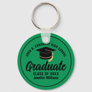 Chaveiro Graduação Personalizada Verde Preto Graduado 2026