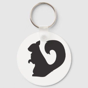 Chaveiro Gráfico da silhueta da floresta do bicho do