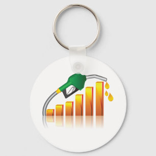 Chaveiro Gráfico de Barras de Inflação de Preços de Gás em