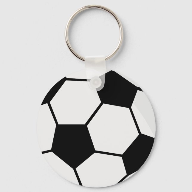Chaveiro Gráfico de Bola de Futebol Clássico Fã de Esportes (Frente)
