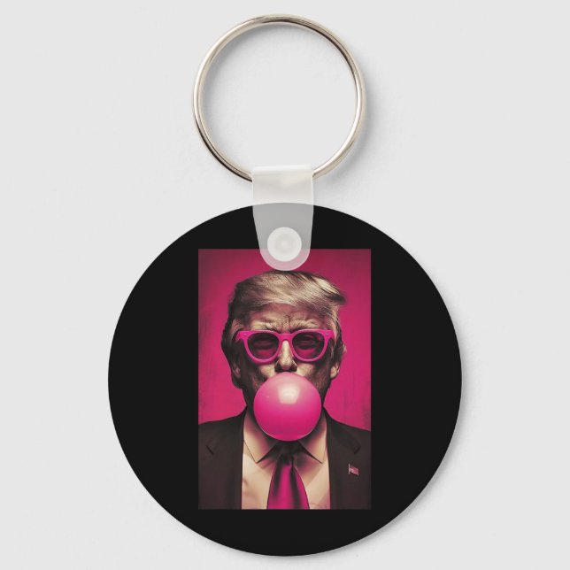 Chaveiro Gráfico de Bublegum Rosa (Frente)