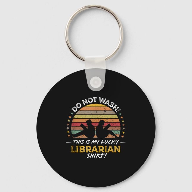Chaveiro Gráfico de Citação da Biblioteca Funny Bibliotecár (Frente)