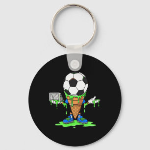 Chaveiro Gráfico de Cone de Sorvete de Drip de Futebol Engr