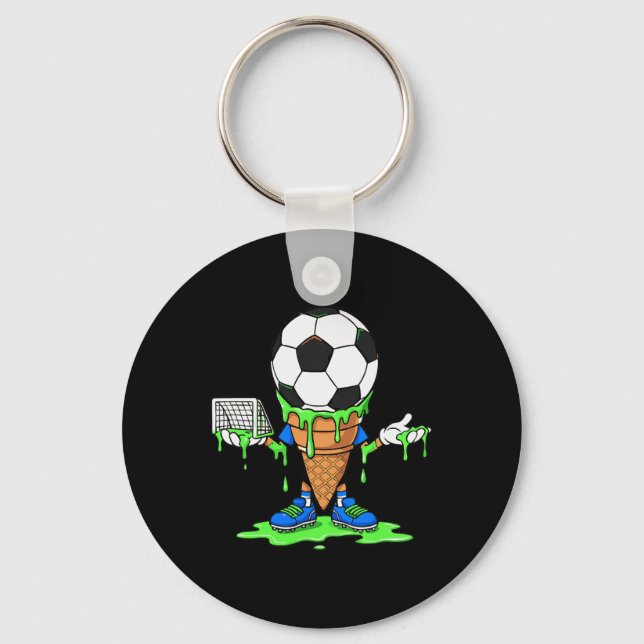 Chaveiro Gráfico de Cone de Sorvete de Drip de Futebol Engr (Frente)
