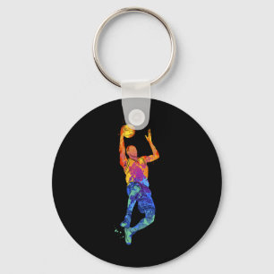 Chaveiro Gráfico de Jogador de Basquete de Dunking