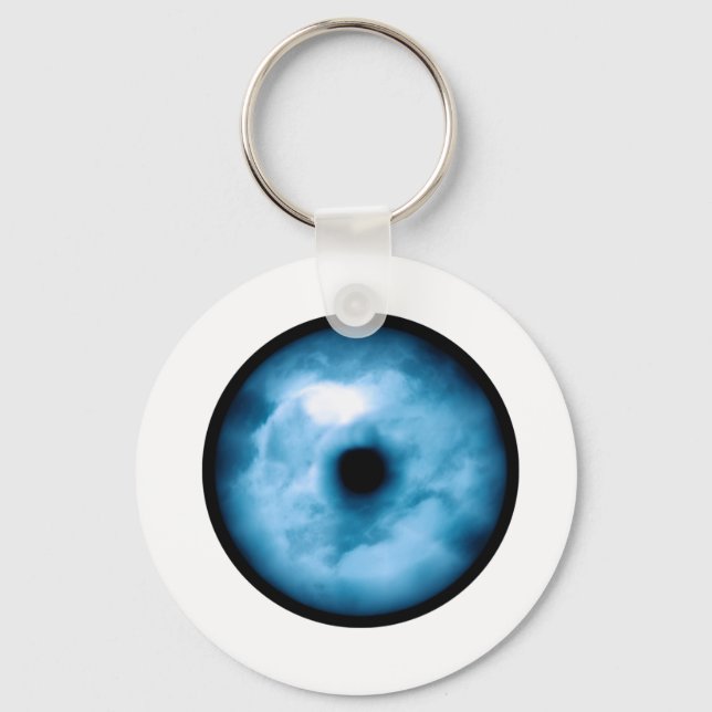 Chaveiro Gráfico de olhos turvos azul claro (Frente)