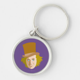 Chaveiro Gráfico de Rosto Impressionante Willy Wonka