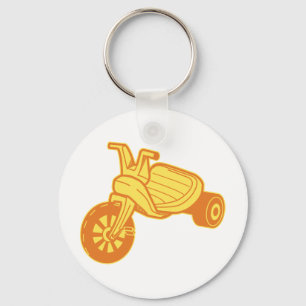 Chaveiro Gráfico de Triciclo Plástico Laranja
