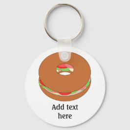 Chaveiro Gráfico do Bagel: adicione seu texto a um personal
