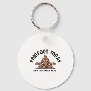 Chaveiro Gráfico engraçado de Bigfoot Yoga