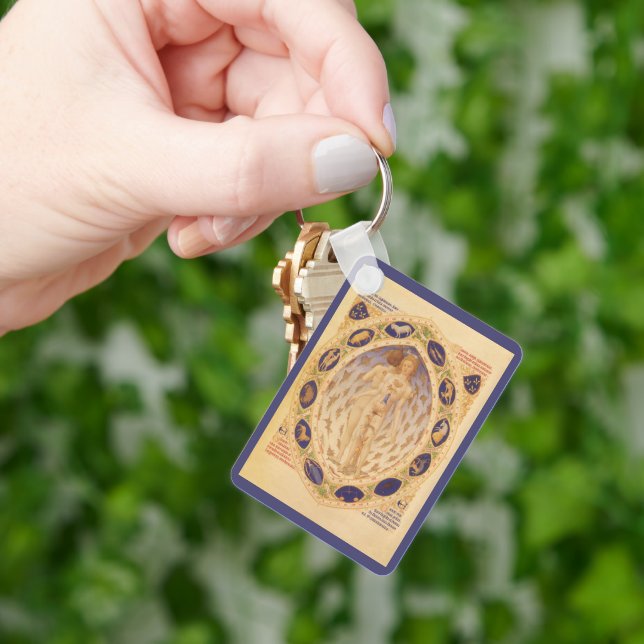 Chaveiro Gráfico Zodíaco Celestial Antiquado, Astrologia Vi (Mão)