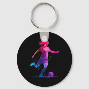 Chaveiro Gráficos de Futebol e Futebol, Para Meninas Mulher