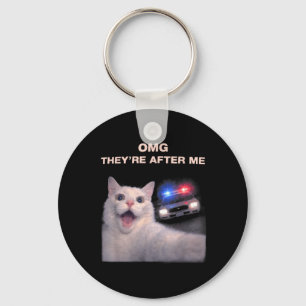 Chaveiro Gráficos de Meme de Selfie de Gato Engraçado no Es
