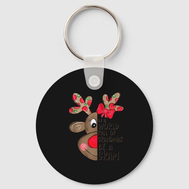 Chaveiro Gram Reindeer Xmas Happy Family New Reindeer Merry (Frente)