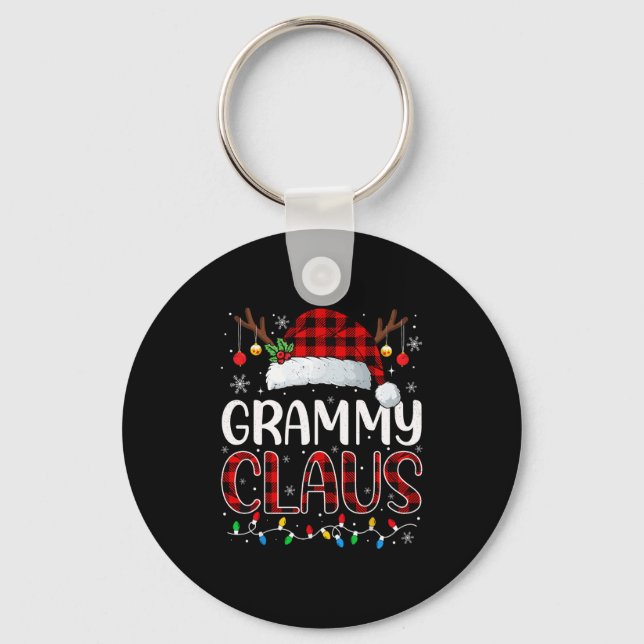 Chaveiro Grammy Claus Christmas Lights Pajama Family Matchi (Frente)