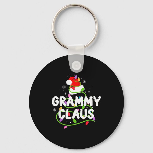 Chaveiro Grammy Claus Funny Christmas Lights Pajama Family  (Frente)