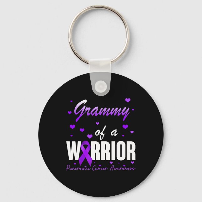 Chaveiro Grammy of Câncer de pâncreas Warrior Ribbon Suppor (Frente)
