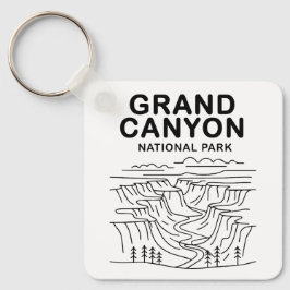 Chaveiro Grand Canyon National Park Line Art