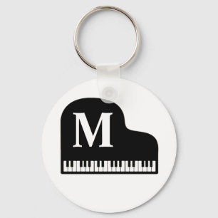 Chaveiro Grand Piano Monogram Pianist Personalize 