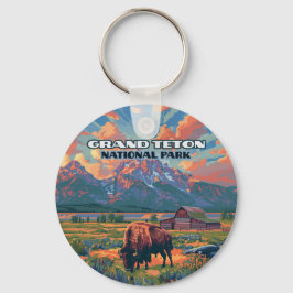 Chaveiro Grand Teton National Park Mounties Bison Wyoming