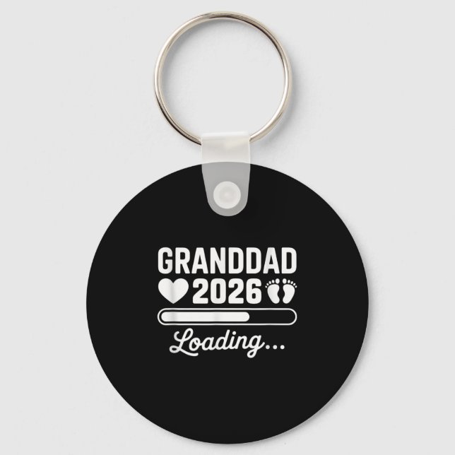 Chaveiro Granddad 2026 Loading New Baby Pregnancy Reveal  (Frente)